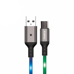 USB кабель з підсвічуванням Kaku KSC-114 USB - MicroUSB 1m - Gray