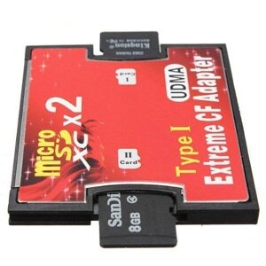 Адаптер перехідник Primo TSR060 з microSD на Compact Flash CF Type I