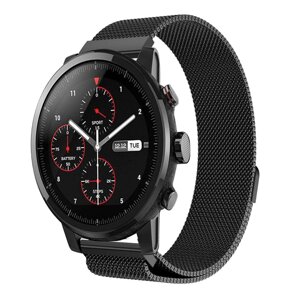Міланський сітчастий ремінець Primo для годинника Xiaomi Huami Amazfit SportWatch 2 / Amazfit Stratos Black