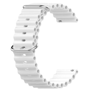 Ремінець силіконовий Primolux Ocean для годинника Xiaomi Amazfit GTS 2 / GTS 3 / GTS 4 - White
