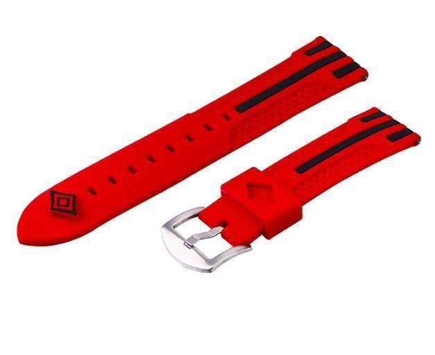 Силіконовий ремінець Primo Dart для годинника Asus Zen. Watch 2 (WI501Q) Red. Black - опис