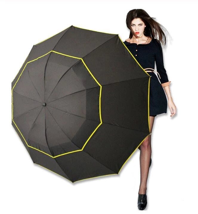Двошарова парасолька Primo Top. X 130 см - Black - доставка
