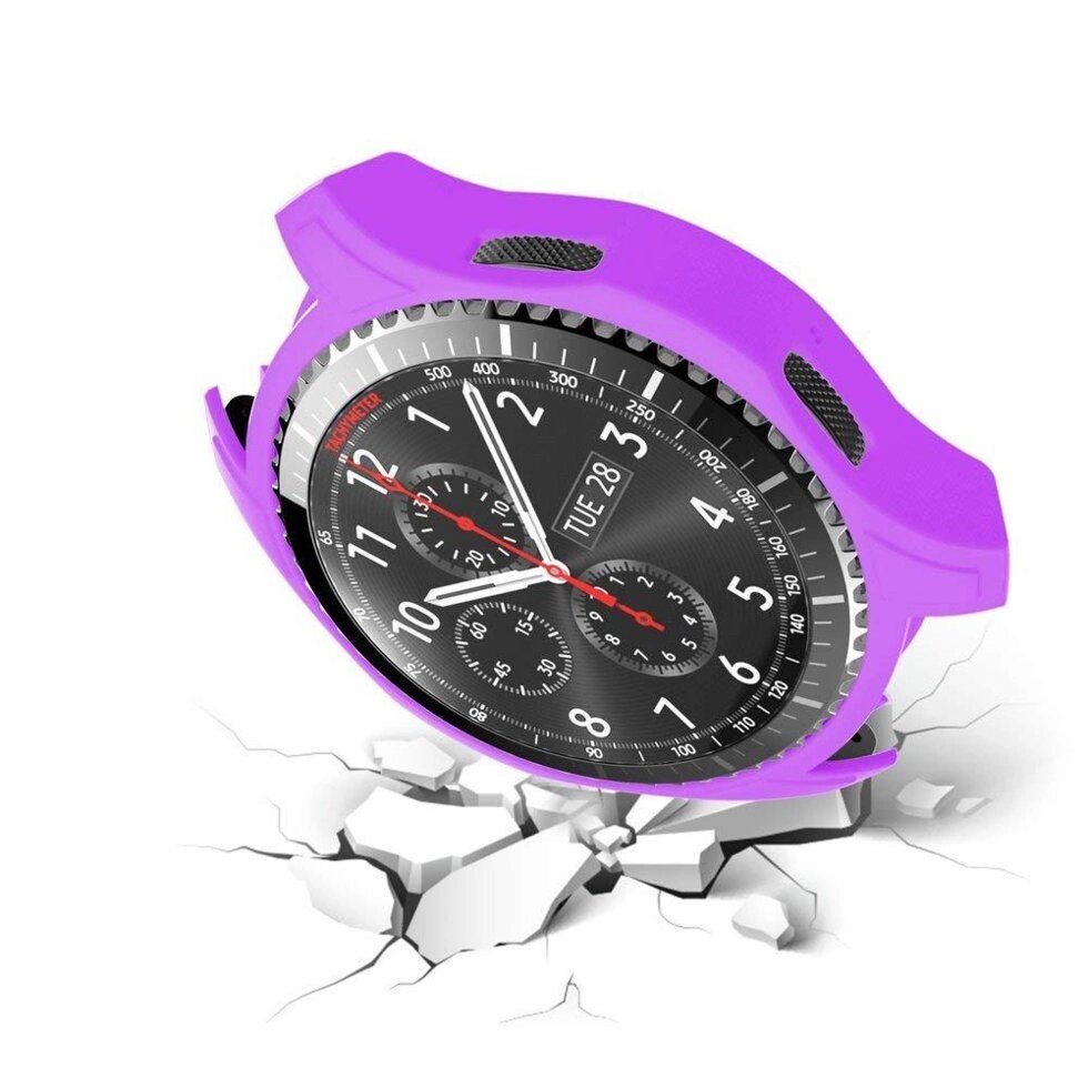 Силіконовий захисний корпус Primo для годин Samsung Gear S3 Frontier (SMR760) Purple - фото