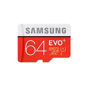 Карта памяти 64 GB microSD Samsung EVO Plus UHS-I Class 10 (R-80Mb/s, W-20Mb/s) (MB-MC64D)