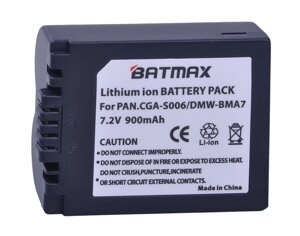 Акумулятор Batmax Panasonic CGA-S006 / DMW-BMA7 900mAh
