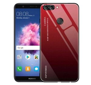 Чохол бампер Primolux Gradient Glass для Huawei P Smart 2018 - Red