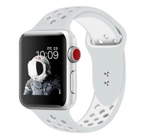 Спортивний ремінець з перфорацією Primo для Apple Watch 38mm / 40mm / 41m - Grey&White