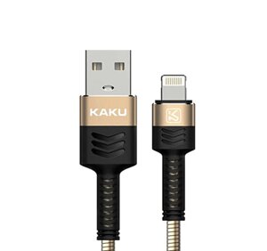 USB кабель Kaku KSC-069 USB - Lightning 1m, металева оплітка - Gold