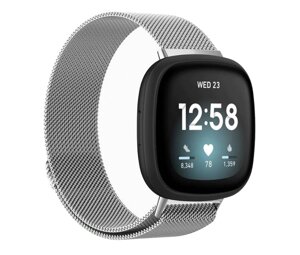 Міланський сітчастий ремінець Primolux для годин Fitbit Versa 4 / Fitbit Sense 2 - Silver