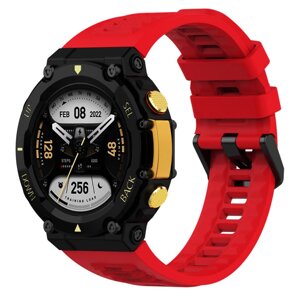 Силіконовий ремінець Primolux для смарт-годинника Xiaomi Amazfit T-Rex 2 (A2169 / A2170) - Red