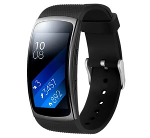 Силіконовий ремінець Primo Classic Shape для Samsung Gear Fit 2 / Fit 2 Pro (SM-R360 / R365) - Black