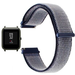 Нейлоновий ремінець Primolux для годинника Xiaomi Amazfit Bip / Amazfit Bip GTS / Amazfit Bip Lite - Navi Blue в Запорізькій області от компании Интернет-магазин "FotoUSB"
