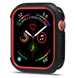 Силіконовий захисний корпус Primo для Apple Watch 40mm Black / Red