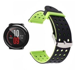Двосторонній ремінець з перфорацією Primo для годинника Xiaomi Huami Amazfit Sport Black & Green в Запорізькій області от компании Интернет-магазин "FotoUSB"