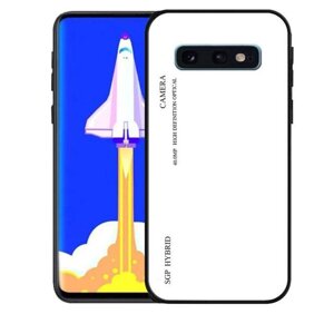 Чехол бампер Primolux Gradient Glass для Samsung Galaxy S10e (SM-G970) - White