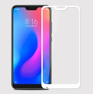 Full Glue защитное стекло для Xiaomi Redmi 6 Pro / Mi A2 Lite - White