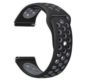 Спортивний ремінець Primo Perfor Sport для годин Garmin Vivoactive 3 / Vivomove HR / Forerunner 245/645 - Black & Grey