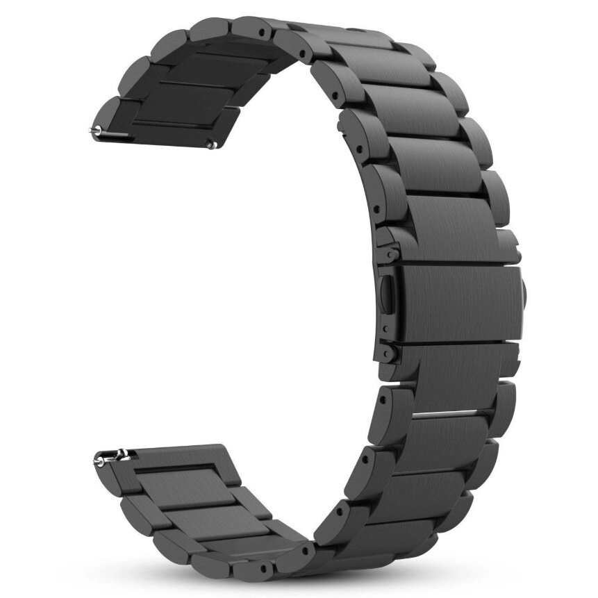 Металевий ремінець Primo для годин Samsung Watch Active (SM-R500) / Active 2 (SM-R820 / R830) - Black - інтернет магазин