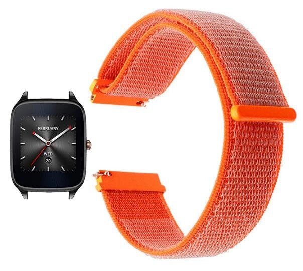 Нейлоновий ремінець Primo для годинника Asus Zen. Watch 2 (WI501Q) Orange - опис