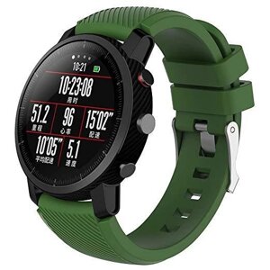 Силіконовий ремінець Primo для годинника Xiaomi Huami Amazfit SportWatch 2 / Amazfit Stratos Army Green