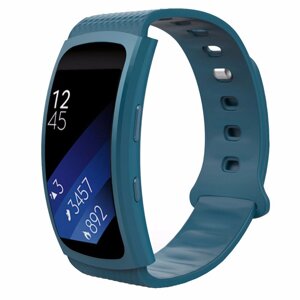 Силіконовий ремінець Primo для фітнес браслета Samsung Gear Fit 2 / Fit 2 Pro SM-R360 / R365 - Navy Blue S