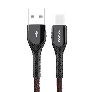 USB кабель з індикатором Kaku KSC-166 USB - Type-C 1.2m - Black & Red