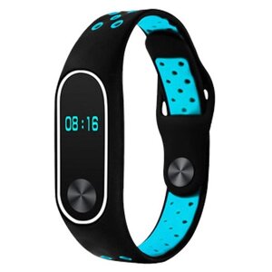 Силіконовий ремінець Primo Perfor Sport для Xiaomi Mi Band 2 Black & Blue