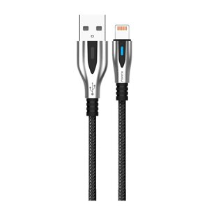 USB кабель Kaku KSC-097 USB - Lightning 1.2m з індикатором - Black