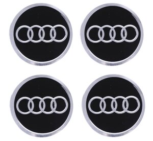 Автомобільна емблема Primo на ковпачок маточини колеса c логотипом Audi - Black