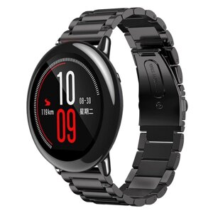 Металевий ремінець Primo для годинника Xiaomi Huami Amazfit Sport SmartWatch - Black в Запорізькій області от компании Интернет-магазин "FotoUSB"