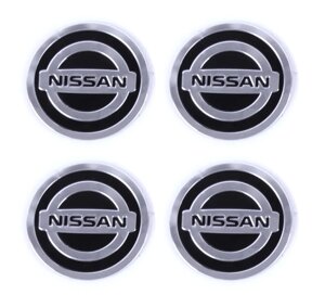 Автомобільна емблема Primo на ковпачок маточини колеса c логотипом Nissan - Black
