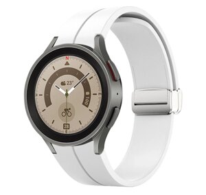 Ремінець Primolux Magnetic Silicone для годинника Samsung Galaxy Watch 4 / Watch 5 / Watch 5 Pro - White S/M