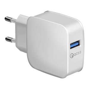 Мережевий зарядний пристрій QC-008 Qualcomm Quick Charge 3.0 1USB - White в Запорізькій області от компании Интернет-магазин "FotoUSB"