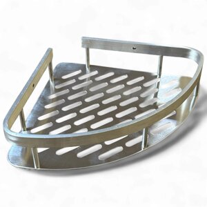 Полиця алюмінієва настінна кутова для ванної кімнати, органайзер для душу , тримач косметики, шампуню