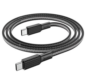 Кабель плоский Hoco X69 Type-C to Type-C PD 60W 1m - Black/Grey