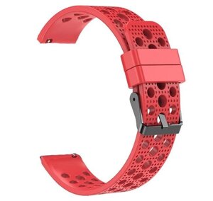 Спортивний ремінець з перфорацією Primo для годинника Samsung Watch Active (SM-R500) / Active 2 (SM-R820 / R830) Red
