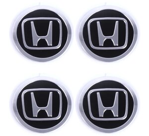 Автомобільна емблема Primo на ковпачок маточини колеса c логотипом Honda - Black