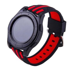 Силіконовий ремінець Primo Dart для годинника Samsung Gear S3 Classic SM-R770 / Frontier RM-760 Black-Red
