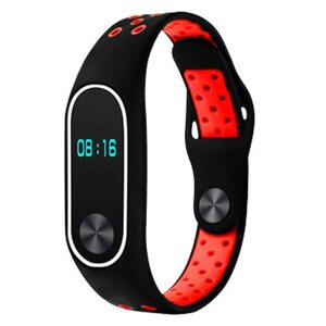 Силіконовий ремінець Primo Perfor Sport для Xiaomi Mi Band 2 - Black & Red