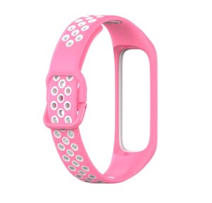 Силіконовий ремінець Primo Perfor Sport для фітнес-браслета Samsung Galaxy Fit 2 (SM-R220) - Pink & White