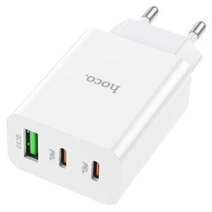 Мережевий зарядний пристрій Hoco C99A PD 20W Type-C / USB QC3.0 3A - White в Запорізькій області от компании Интернет-магазин "FotoUSB"