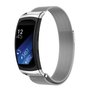 Міланський сітчастий ремінець Primo для фітнес браслета Samsung Gear Fit 2 / Fit 2 Pro (SMR360 / R365) - Silver L