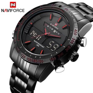 Чоловічі наручні кварцові електронний годинник Naviforce NF9024-BBR