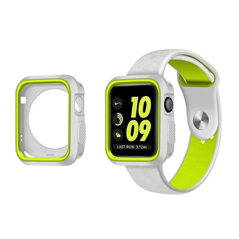Силіконовий захисний корпус Primo для Apple Watch 42mm Grey / Yellow - Україна