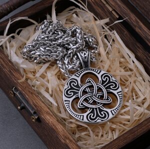 Кулон підвіска Vikings Celtic Knot амулет у кельтському стилі з ланцюжком - Silver