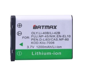 Аккумулятор Pentax D-LI63 1200mAh (Batmax) в Запорожской области от компании Интернет-магазин "FotoUSB"