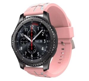 Силіконовий ремінець Primo Splint для Samsung Gear S3 Classic SMR770 / Frontier RM760 Pink & Grey