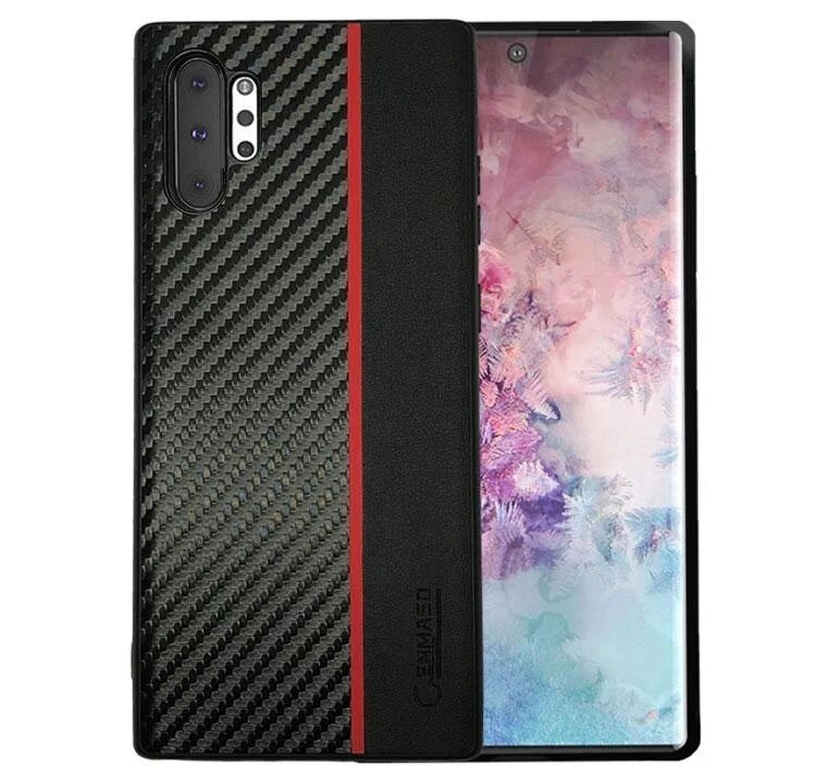 Чохол накладка Primolux Cenmaso для Samsung Galaxy Note 10 Plus (SM-N975) - Black &amp; Red - огляд