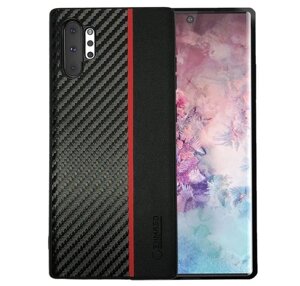 Чохол накладка Primolux Cenmaso для Samsung Galaxy Note 10 Plus (SM-N975) - Black & Red