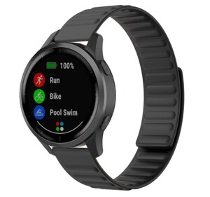 Силіконовий магнітний ремінець Primolux Magnet для годинника Garmin Vivoactive 4 - Black